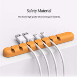 Cable holder USB cable protector Clip Data Winder wire Organizer Charger Soft Silicone Desktop For iPhone data line mouse 1 pcs