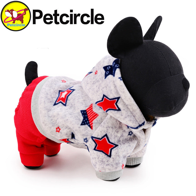 petcircle new arrivals pet dog clothes lucky star dog winter coat small and large dog hoodies - Shopy Max