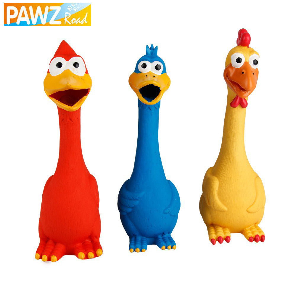 More Fun !! Freeshipping Dog Toys Rooster Crows Attract Puppy Dog and Cat Pet Squeak Toys