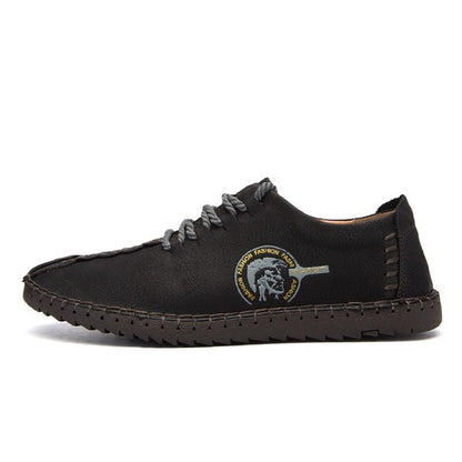 New Men Casual Shoes Loafers Men Shoes Quality Split Leather Shoes Men