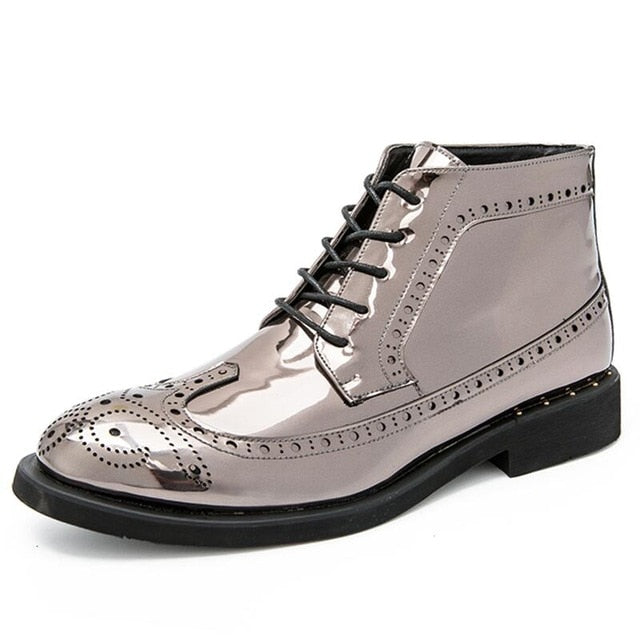 Vancat New Autumn winter Men's Dress Boots Business Men Boots Leather Men shoes