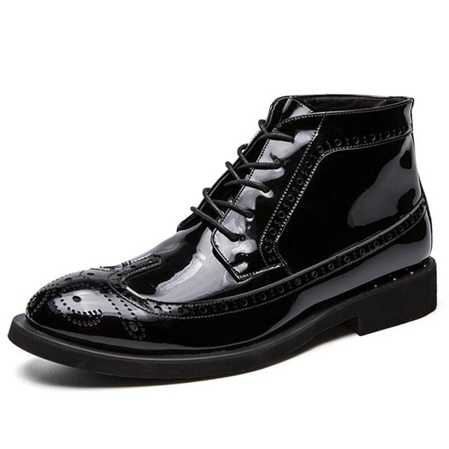 Vancat New Autumn winter Men's Dress Boots Business Men Boots Leather Men shoes