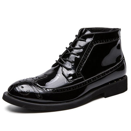 Vancat New Autumn winter Men's Dress Boots Business Men Boots Leather Men shoes