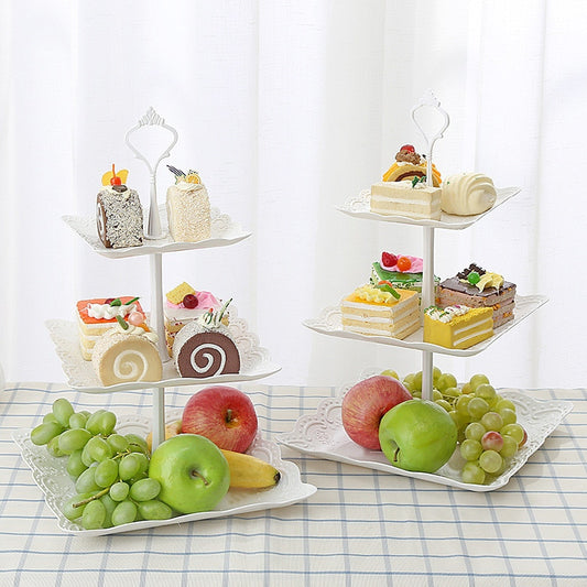 europe tray Plastic Serving Platter Cake Stand trayDessert tray square candy pan Tea