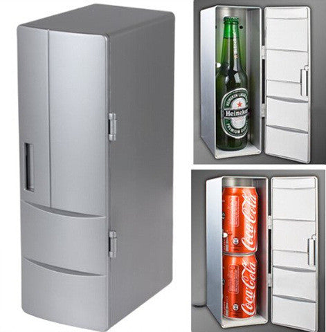 Portable Mini USB Fridge Cooler Mini USB PC Refrigerator Beverage Drink Cans Freezer - Shopy Max