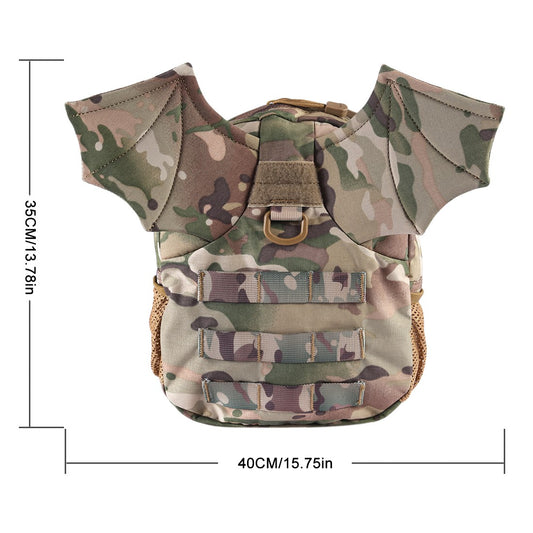 Little Bat Pattern Tactical Backpack for Children Outdoor Activity - Camouflage