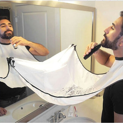 Pongee Beard Care Shave Apron Bib Trimmer Clean Male Facial Hair Cut Cape