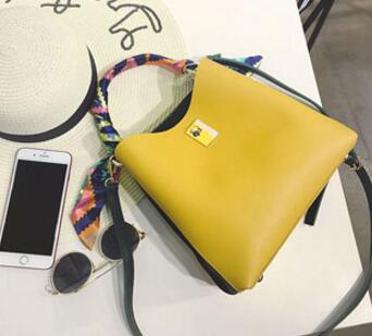 Women Ribbon Summer Handbag PU Leather Bucket Fashion Women Bag Bolsa Ladies