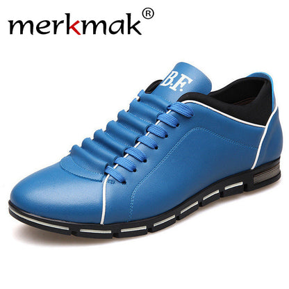 Merkmak Big Size 38-48 Men Casual Shoes Fashion Leather Shoes for Men Summer - Shopy Max