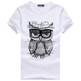 2016 New Summer Fashion Men T Shirt Boy Short Sleeve Cotton Owl - Shopy Max