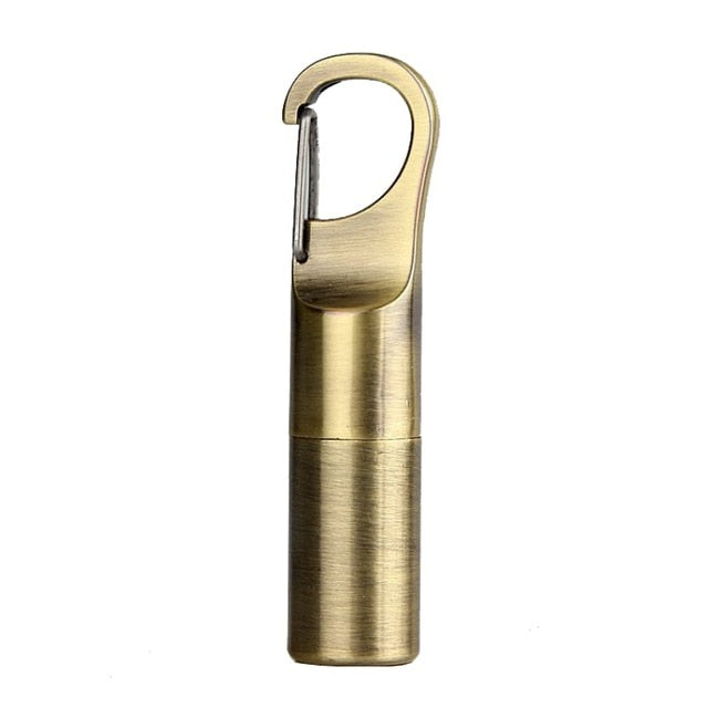 Hanging Buckle Mini Kerosene Lighter Capsule Gasoline Lighter Outdoor Key Chain Buckle Lighter Inflated Wheel Lighter Tools