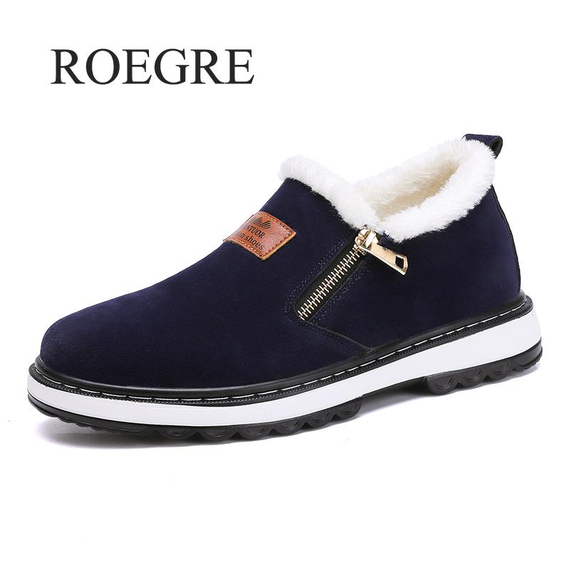 Fashion Black Men's Boots Designer Winter Shoes Men Warm
