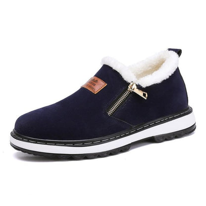 Fashion Black Men's Boots Designer Winter Shoes Men Warm
