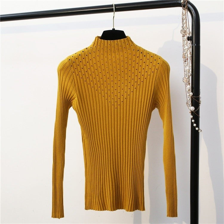 Autumn and Winter Fashion Half A Core Spun Yarn, Long Sleeved Sweater Coat（Taille Uniforme）