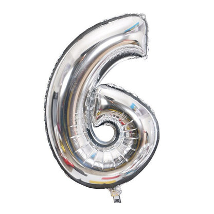 Gold Sliver 32 inch  0-9  Large Helium Digital Air Ballons Foil Children Festival