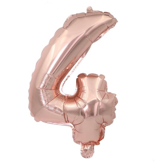 Gold Sliver 32 inch  0-9  Large Helium Digital Air Ballons Foil Children Festival