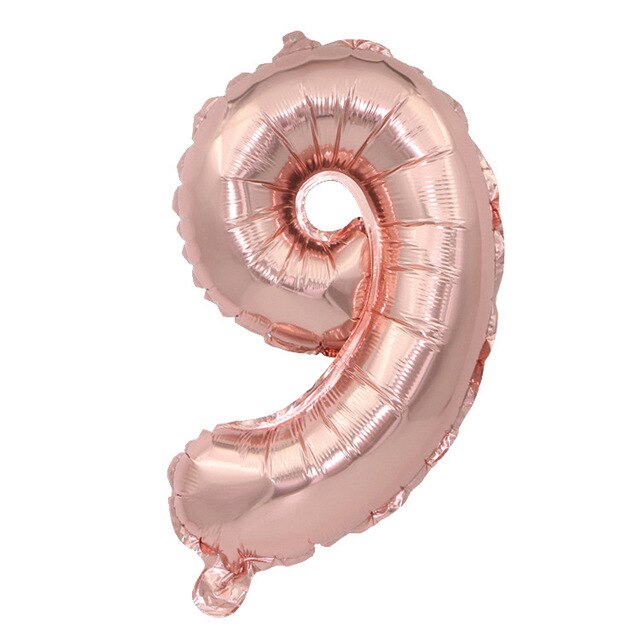 Gold Sliver 32 inch  0-9  Large Helium Digital Air Ballons Foil Children Festival