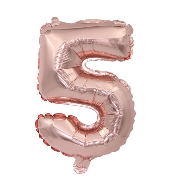 Gold Sliver 32 inch  0-9  Large Helium Digital Air Ballons Foil Children Festival
