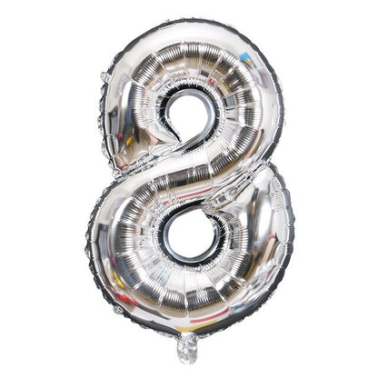 Gold Sliver 32 inch  0-9  Large Helium Digital Air Ballons Foil Children Festival