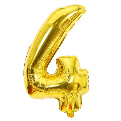 Gold Sliver 32 inch  0-9  Large Helium Digital Air Ballons Foil Children Festival