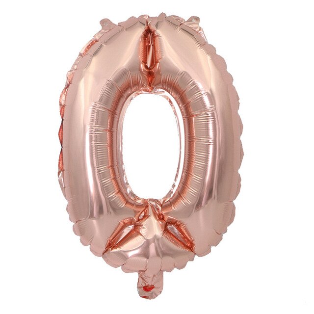 Gold Sliver 32 inch  0-9  Large Helium Digital Air Ballons Foil Children Festival