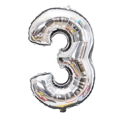 Gold Sliver 32 inch  0-9  Large Helium Digital Air Ballons Foil Children Festival