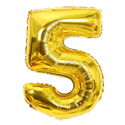 Gold Sliver 32 inch  0-9  Large Helium Digital Air Ballons Foil Children Festival