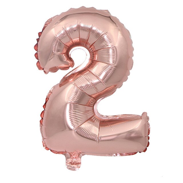 Gold Sliver 32 inch  0-9  Large Helium Digital Air Ballons Foil Children Festival