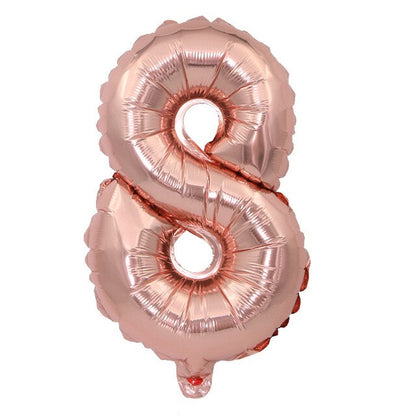 Gold Sliver 32 inch  0-9  Large Helium Digital Air Ballons Foil Children Festival