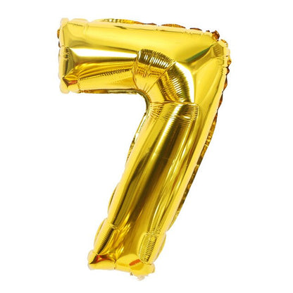 Gold Sliver 32 inch  0-9  Large Helium Digital Air Ballons Foil Children Festival