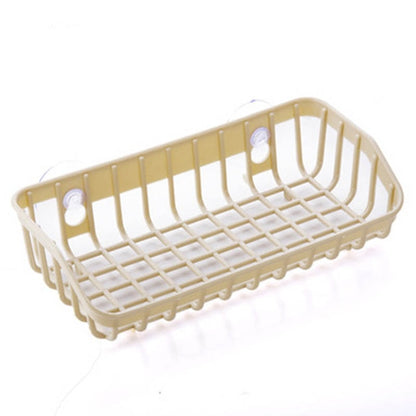 Plastic Kitchen Accessories 1 Pc Sink Shelf  Double Suction Cup  Sponge Drain