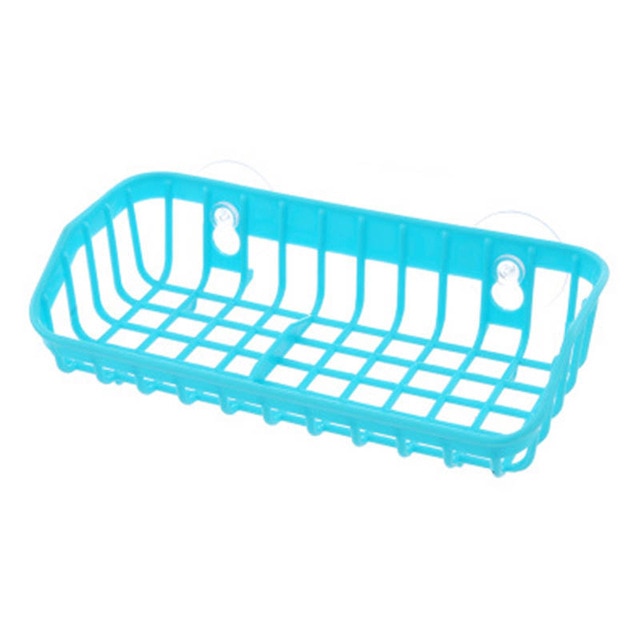 Plastic Kitchen Accessories 1 Pc Sink Shelf  Double Suction Cup  Sponge Drain