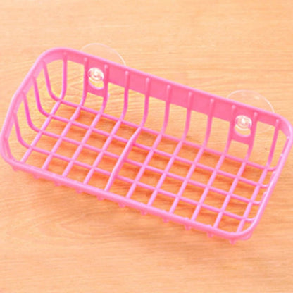 Plastic Kitchen Accessories 1 Pc Sink Shelf  Double Suction Cup  Sponge Drain