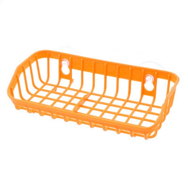 Plastic Kitchen Accessories 1 Pc Sink Shelf  Double Suction Cup  Sponge Drain
