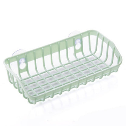 Plastic Kitchen Accessories 1 Pc Sink Shelf  Double Suction Cup  Sponge Drain