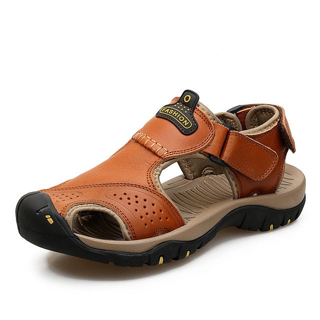 MIXIDELAI Genuine Leather Men Shoes Summer New Large Size Men's Sandals Men