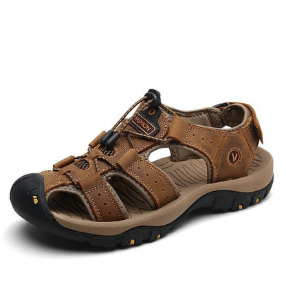 MIXIDELAI Genuine Leather Men Shoes Summer New Large Size Men's Sandals Men