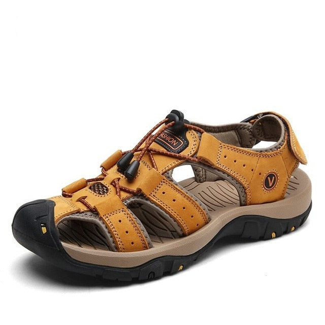MIXIDELAI Genuine Leather Men Shoes Summer New Large Size Men's Sandals Men