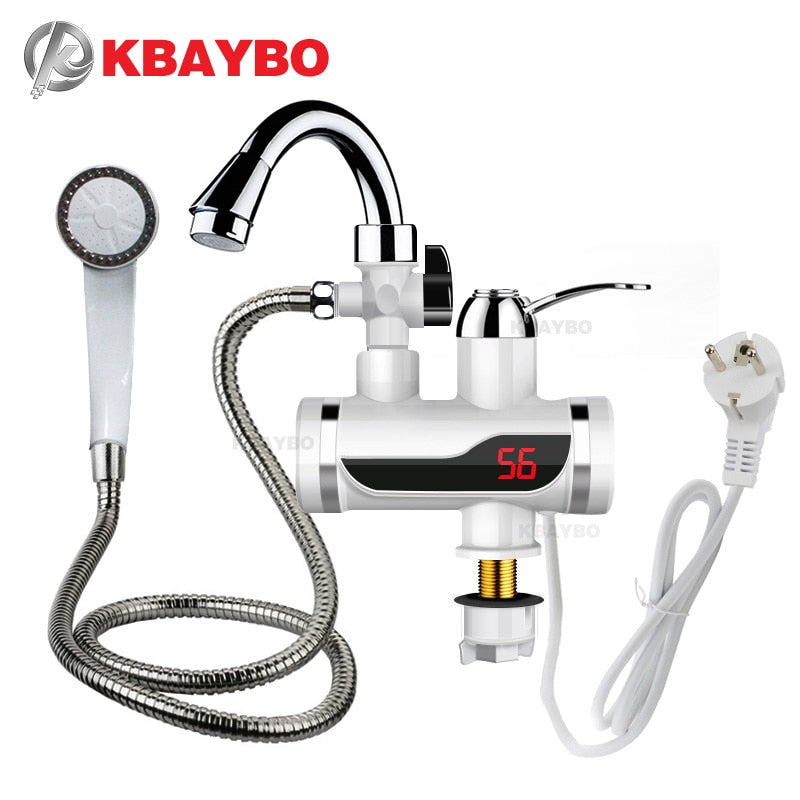 3000W Temperature Display Instant Hot Water Tap Tankless Electric