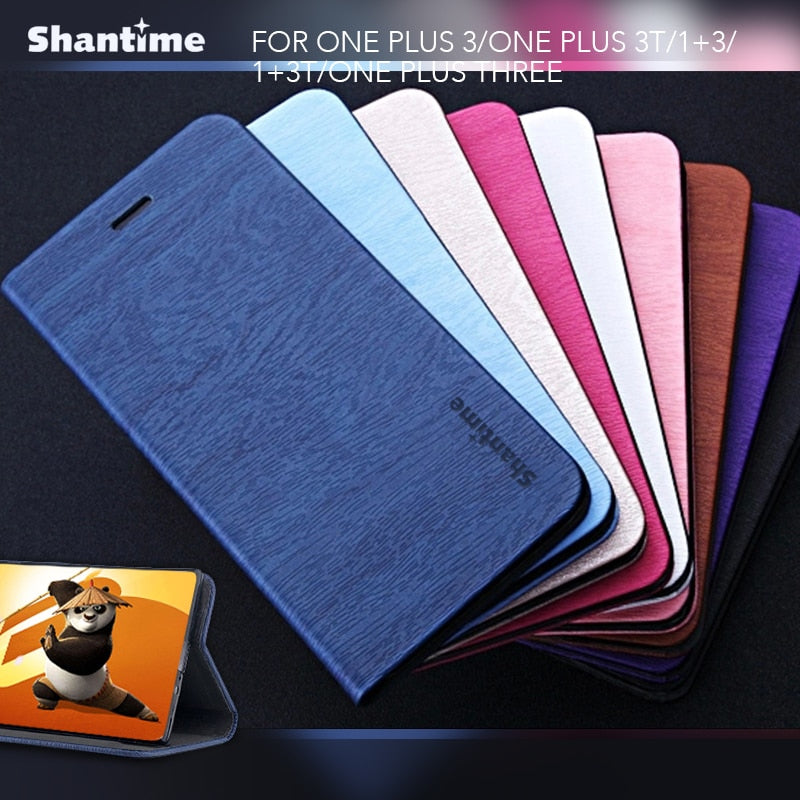 Book Case For Oneplus 3 Flip Case Pu Leather Wallet Case Tpu Soft Silicone Back