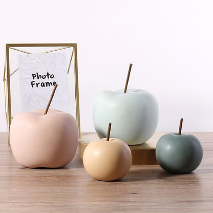 Nordic Creative Ceramics Apple Decoration Simple Living room TV cabinet