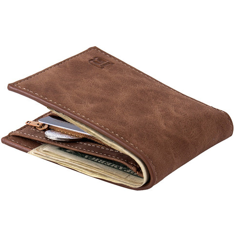 2019 Fashion Men Wallets Small Wallet Men Money Purse Coin Bag Zipper Short Male Wallet Card Holder .