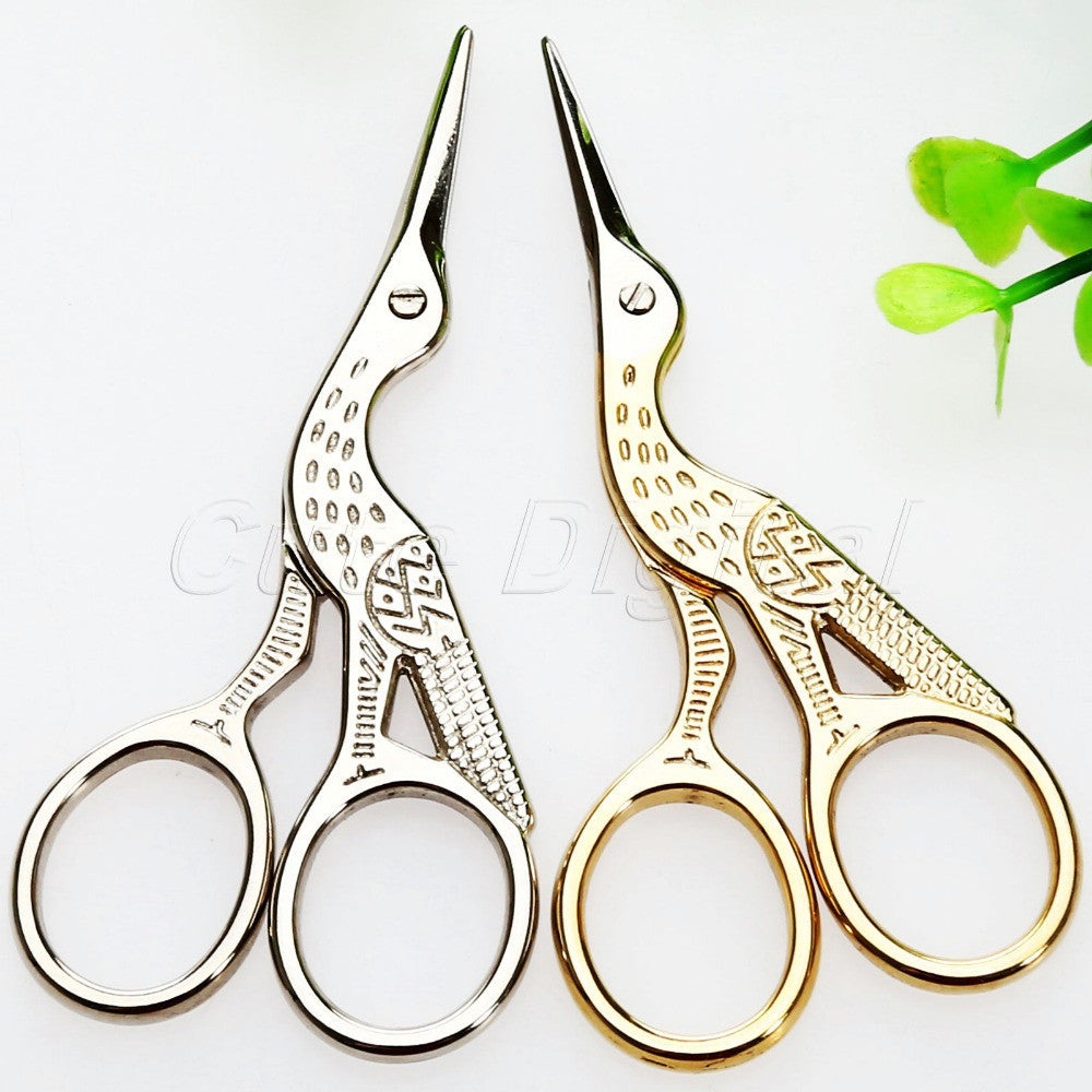 1Pc Vintage Stainless Steel Embroidery Sewing Tools Crane Shape Stork Measures Retro - Shopy Max
