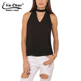 Chiffon Sleeveless Blouse 2016 Women Tops Elia Cher Brand Plus Size Causal Blouses