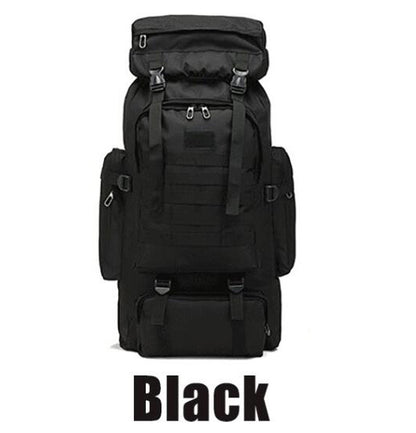 80L Waterproof Climbing Hiking Military Tactical Backpack Bag Camping Mountaineering Outdoor