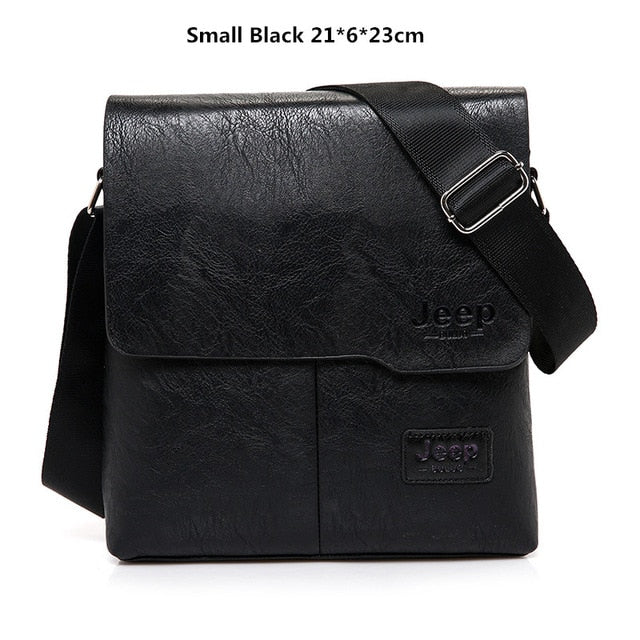 Men Tote Bags Set JEEP BULUO Famous Brand New Fashion Man Leather Messenger