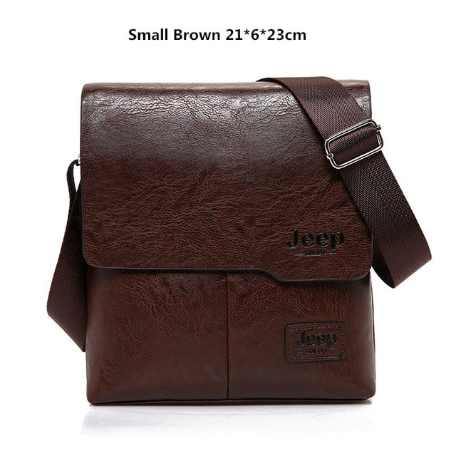 Men Tote Bags Set JEEP BULUO Famous Brand New Fashion Man Leather Messenger