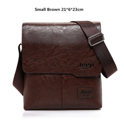 Men Tote Bags Set JEEP BULUO Famous Brand New Fashion Man Leather Messenger