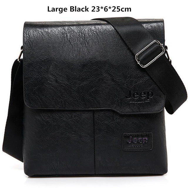 Men Tote Bags Set JEEP BULUO Famous Brand New Fashion Man Leather Messenger
