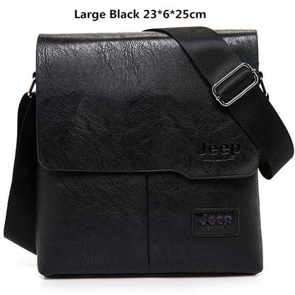 Men Tote Bags Set JEEP BULUO Famous Brand New Fashion Man Leather Messenger